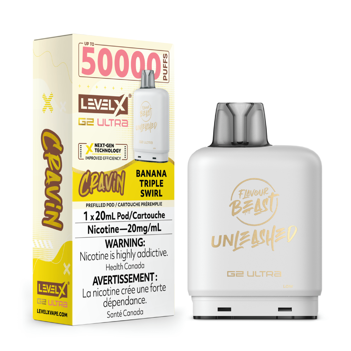 levelx_boost-g2_unleashed_pod_may2025-render-fam_20mg-bananatripleswirl