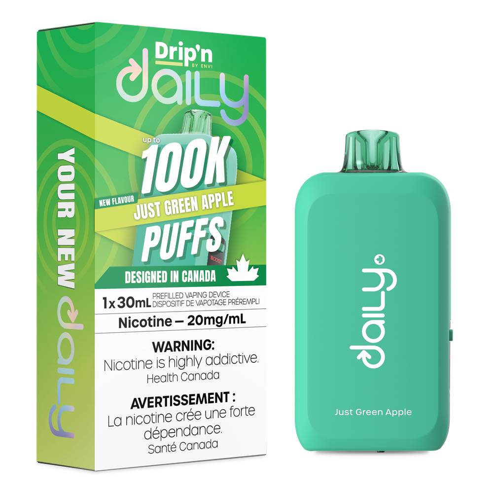 Drip'n Daily 100K Disposable Vape - Just Green Apple