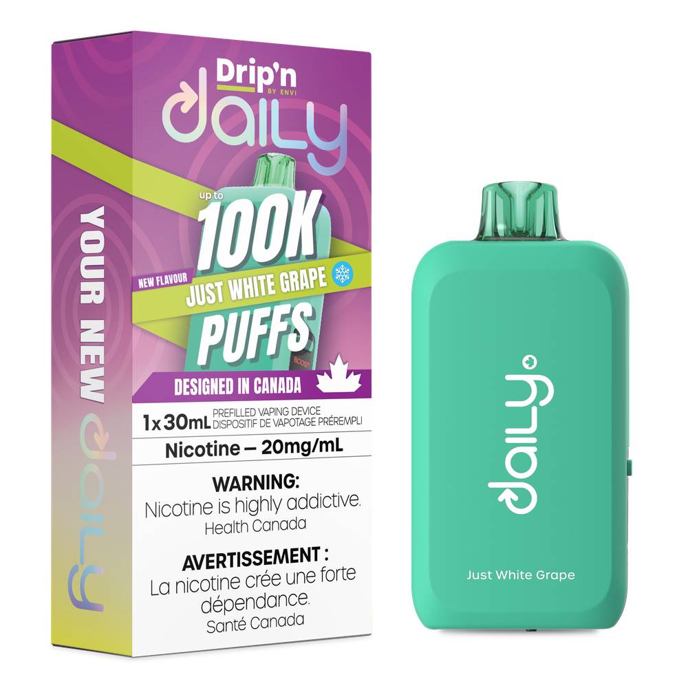 Drip'n Daily 100K Disposable Vape - Just White Grape 