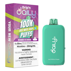 Drip'n Daily 100K Disposable Vape - Just White Grape 