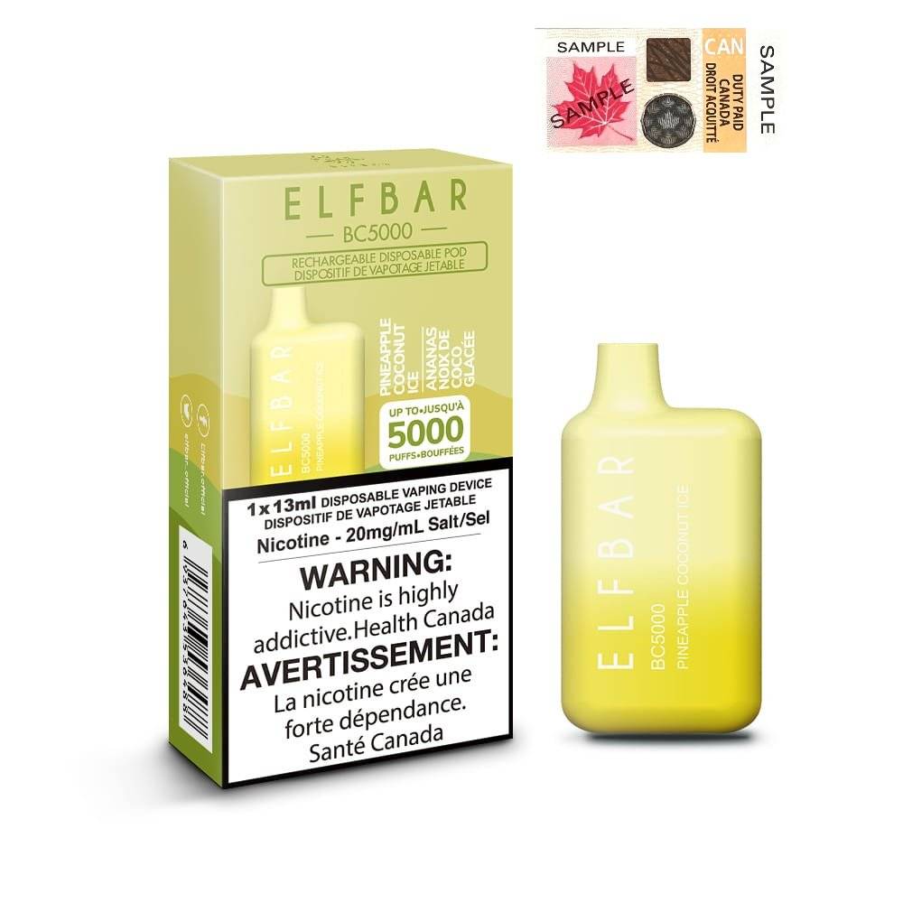 ELFBAR BC5000 DISPOSABLE VAPE PineappleCoconutIce