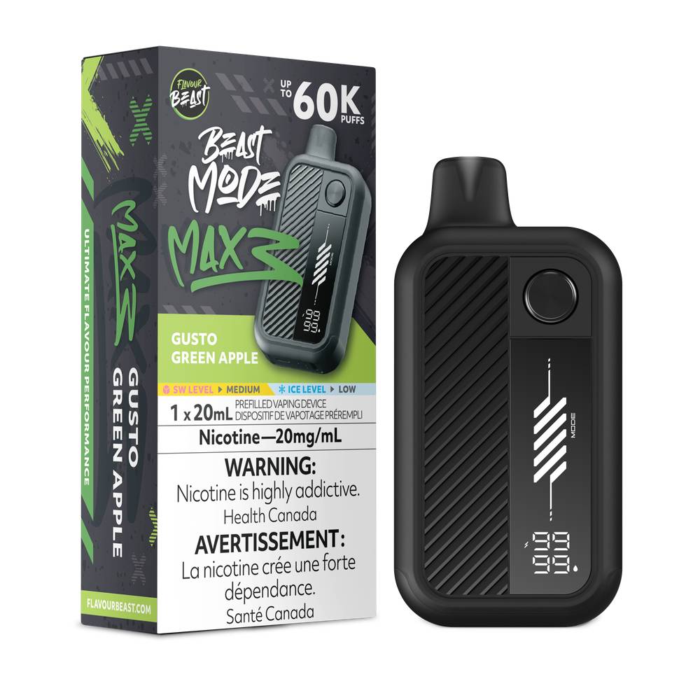 Flavour Beast Beast Mode MAX 3 60K Disposable Vape - Gusto Green Apple