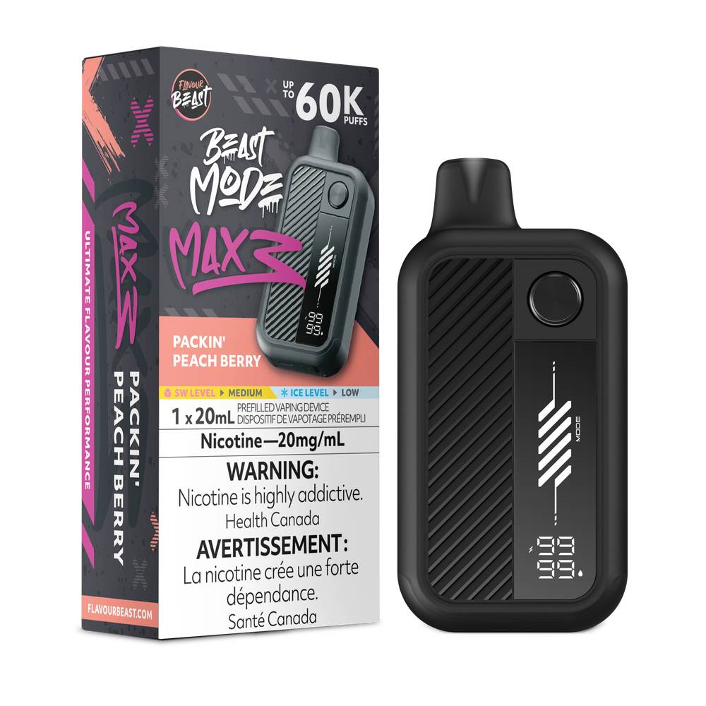 Flavour Beast Beast Mode MAX 3 60K Disposable Vape - Packin Peach Berry