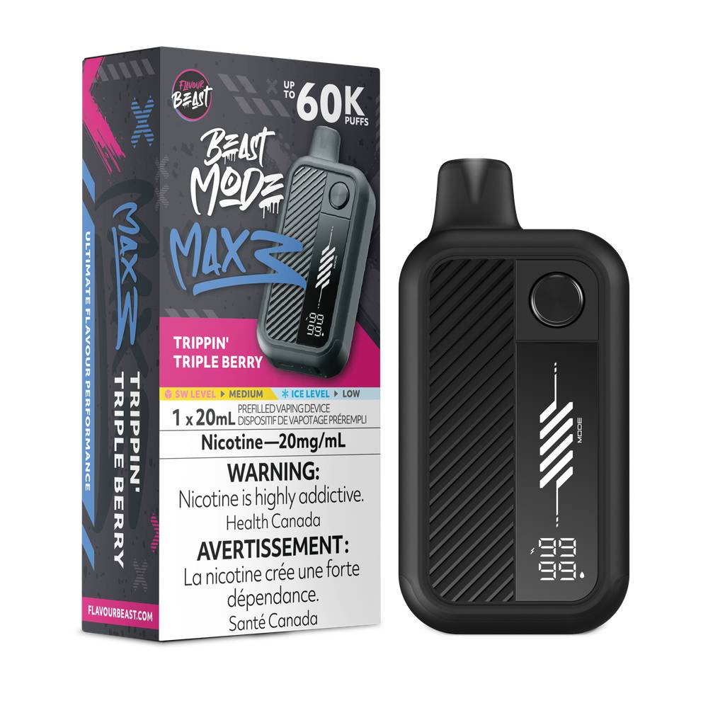 Flavour Beast Beast Mode MAX 3 60K Disposable Vape - Trippin Triple Berry