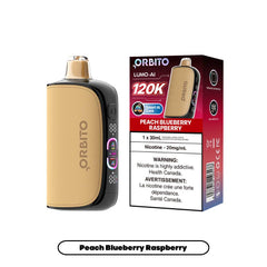 Orbito Lumo AI 120K Disposable Vape Peach Blueberry Raspberry