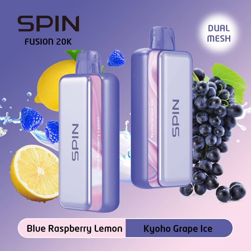 SPIN 20K BLUE RASPBERRY LEMON AND KYOHO GRAPE ICE