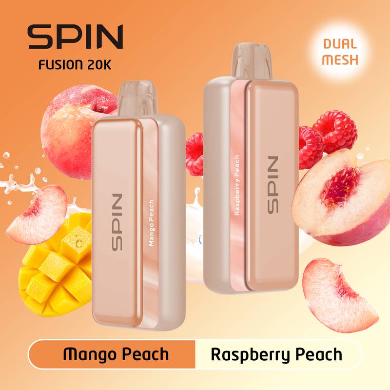 SPIN 20K MANGO PEACH AND RASPBERRY PEACH