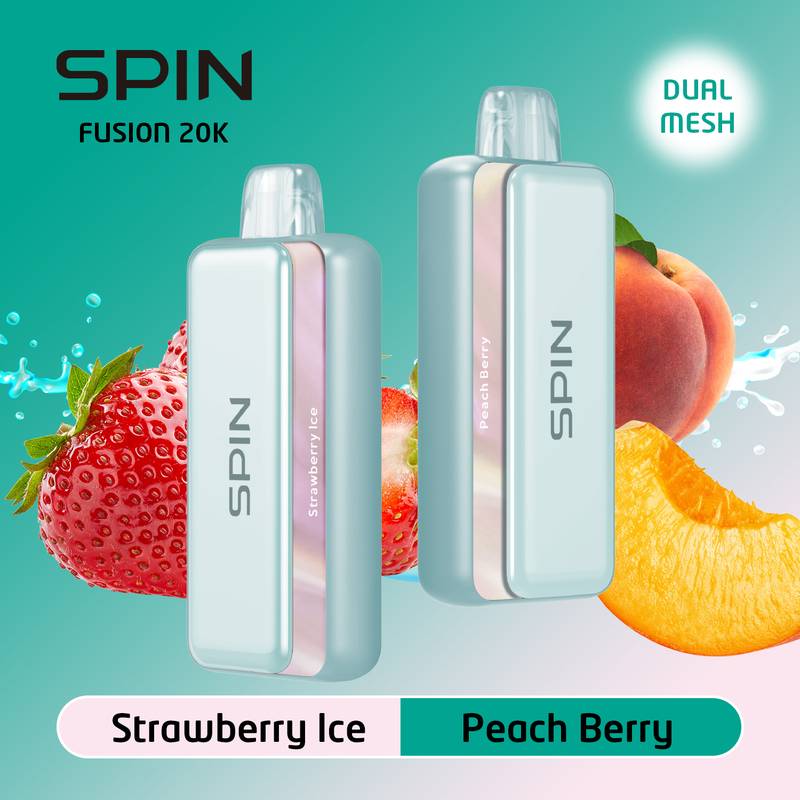 SPIN 20K STRAWBERRY ICE AND PEACH BERRY