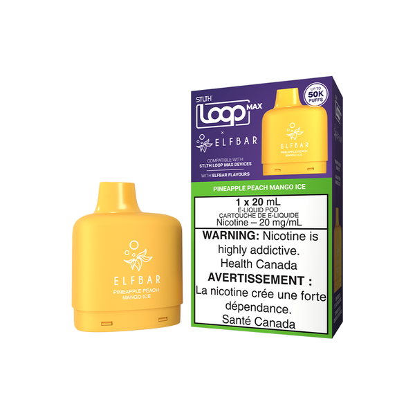 STLTH-LOOP-MAX-X-ELFBAR-POD-PACK-PINEAPPLE-PEACH-MANGO-ICE