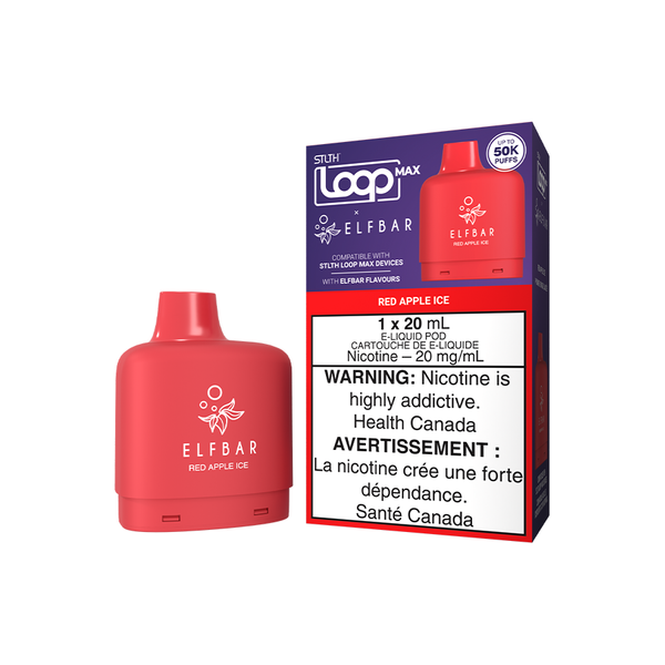 STLTH-LOOP-MAX-X-ELFBAR-POD-PACK-RED-APPLE-ICE