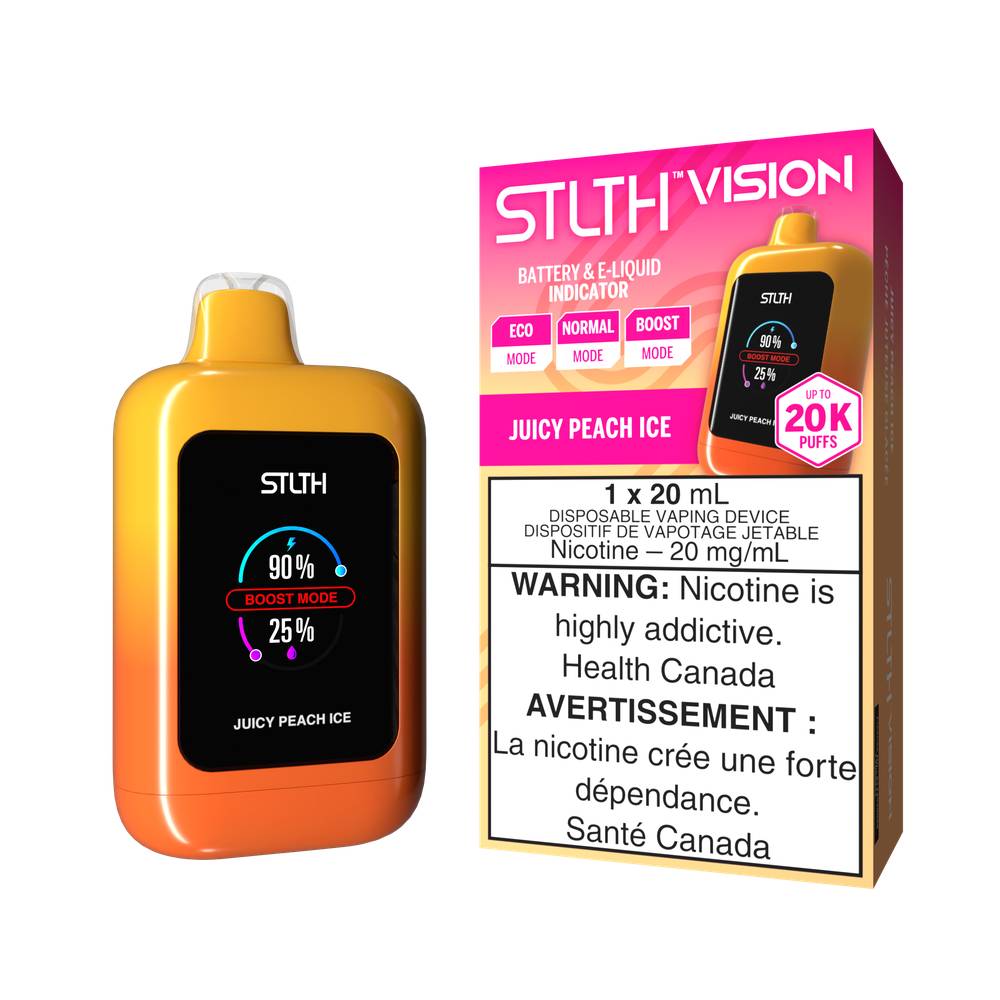 STLTH VISION 20K DISPOSABLE VAPE JUICYPEACHICE