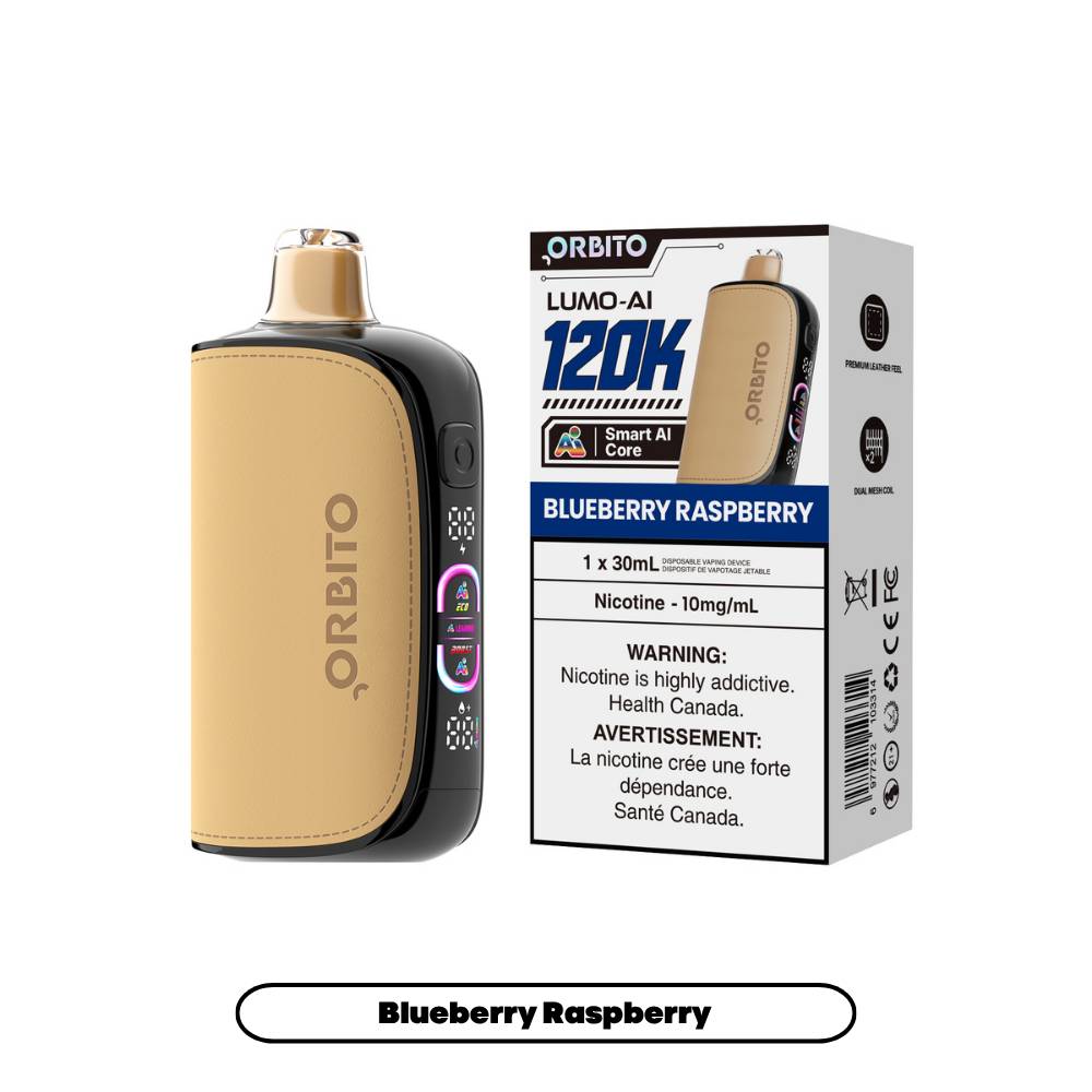 Orbito Lumo AI 120K Disposable Vape Blueberry Raspberry 10mg