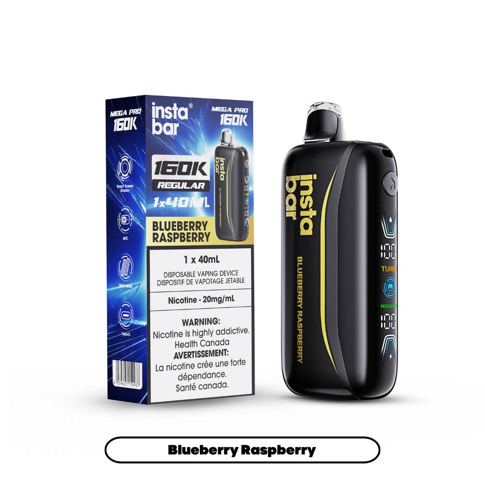Insta Bar Mega Pro 160K Disposable Vape - Blueberry Raspberry