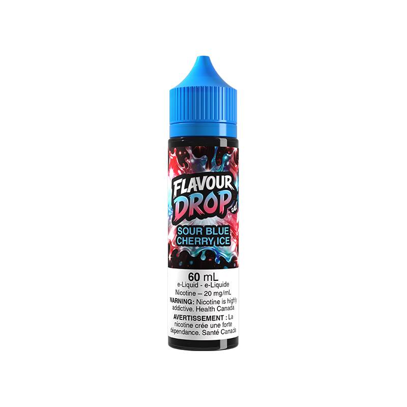 FLAVOUR DROP 20MG 60ML Nicotine Salt E-Liquid Sour Blue Cherry Ice