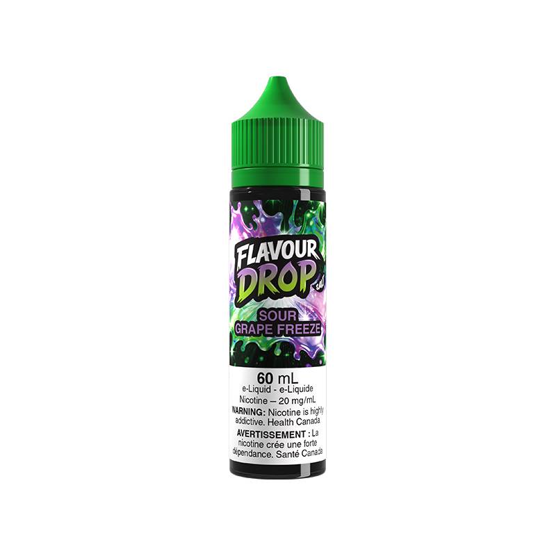 FLAVOUR DROP 20MG 60ML Nicotine Salt E-Liquid Sour Grape Freeze