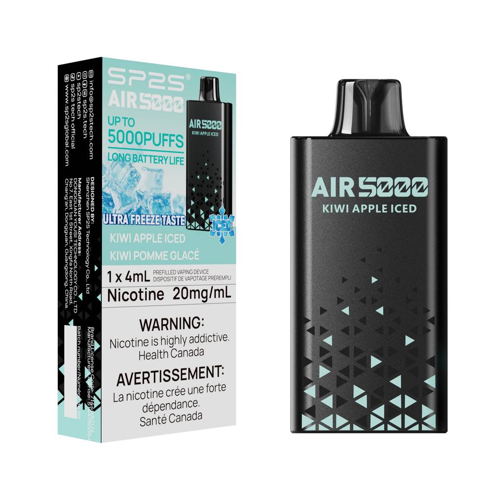SP2S AIR 5000 Disposable Vape - Kiwi pple Iced