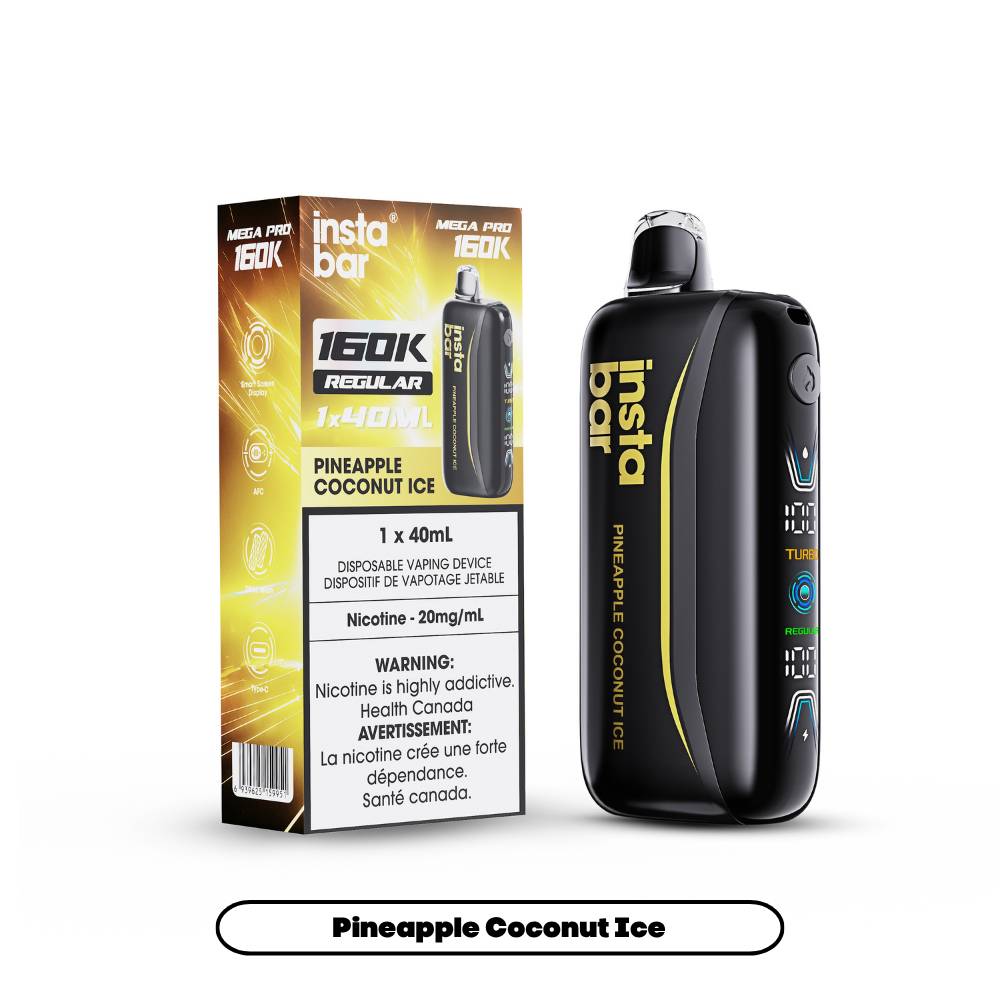 Insta Bar Mega Pro 160K Disposable Vape - Pineapple Coconut Ice
