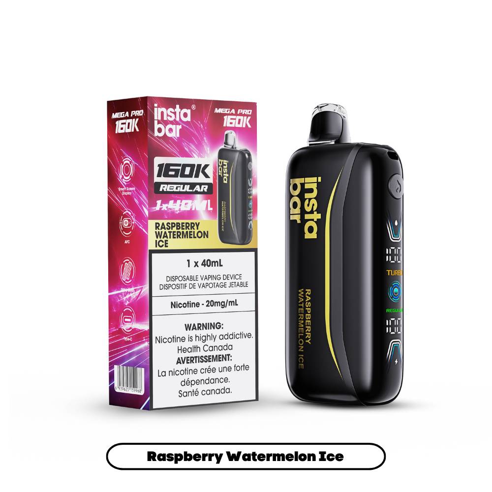 Insta Bar Mega Pro 160K Disposable Vape - Raspberry Watermelon Ice