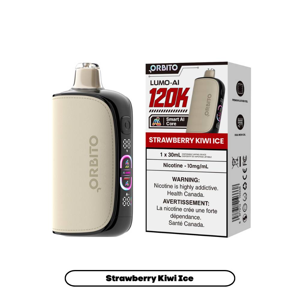 Orbito Lumo AI 120K Disposable Vape Strawberry Kiwi Ice 10mg