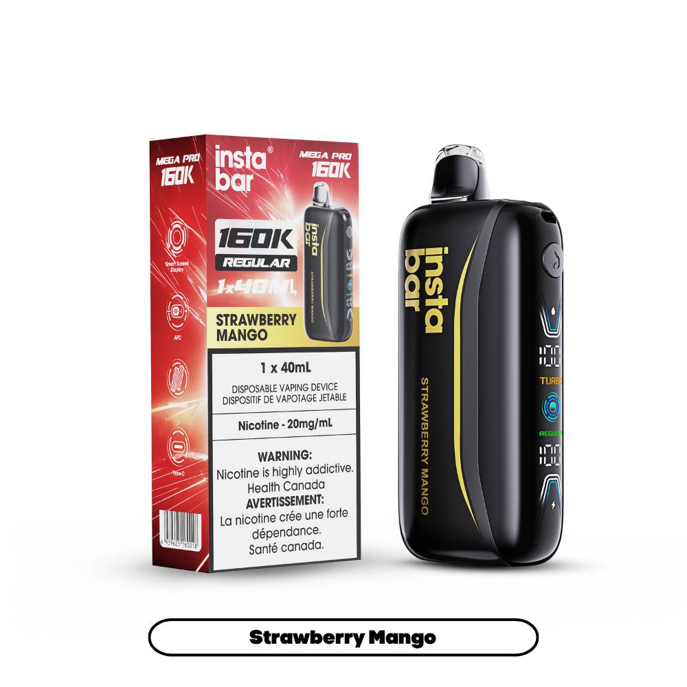 Insta Bar Mega Pro 160K Disposable Vape - Strawberry Mango