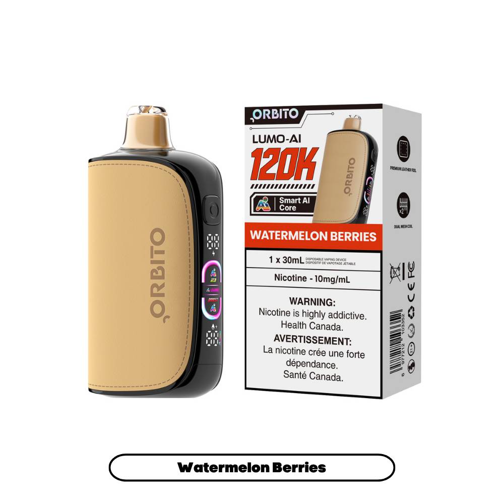 Orbito Lumo AI 120K Disposable Vape Watermelon Berries 10mg