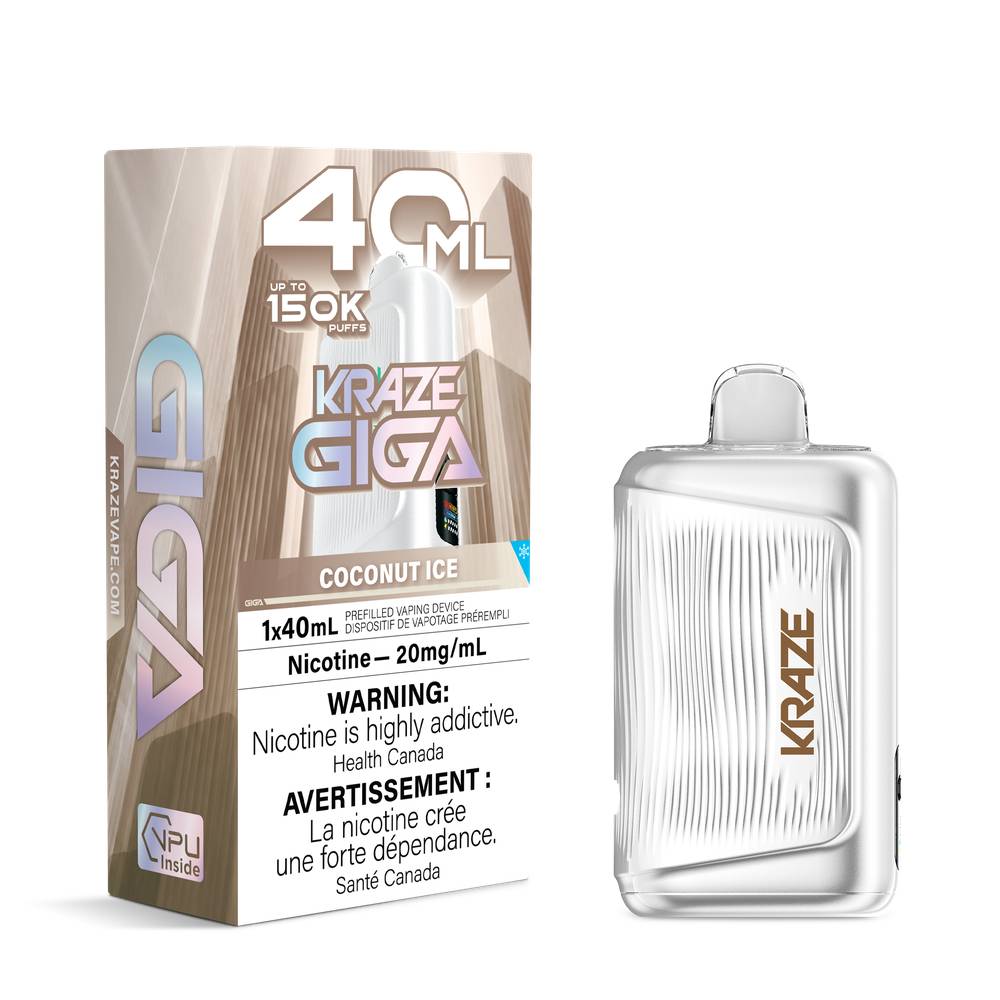 KRAZE GIGA 40ML 150K Disposable Vape – Coconut Ice