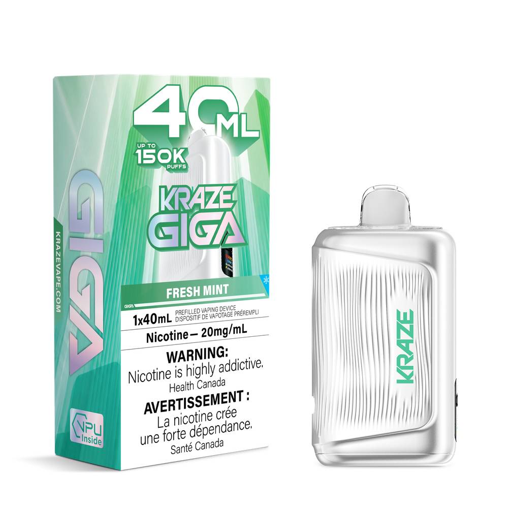 KRAZE GIGA 40ML 150K Disposable Vape – Fresh Mint