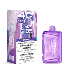 KRAZE GIGA 40ML 150K Disposable Vape – Grape Ice