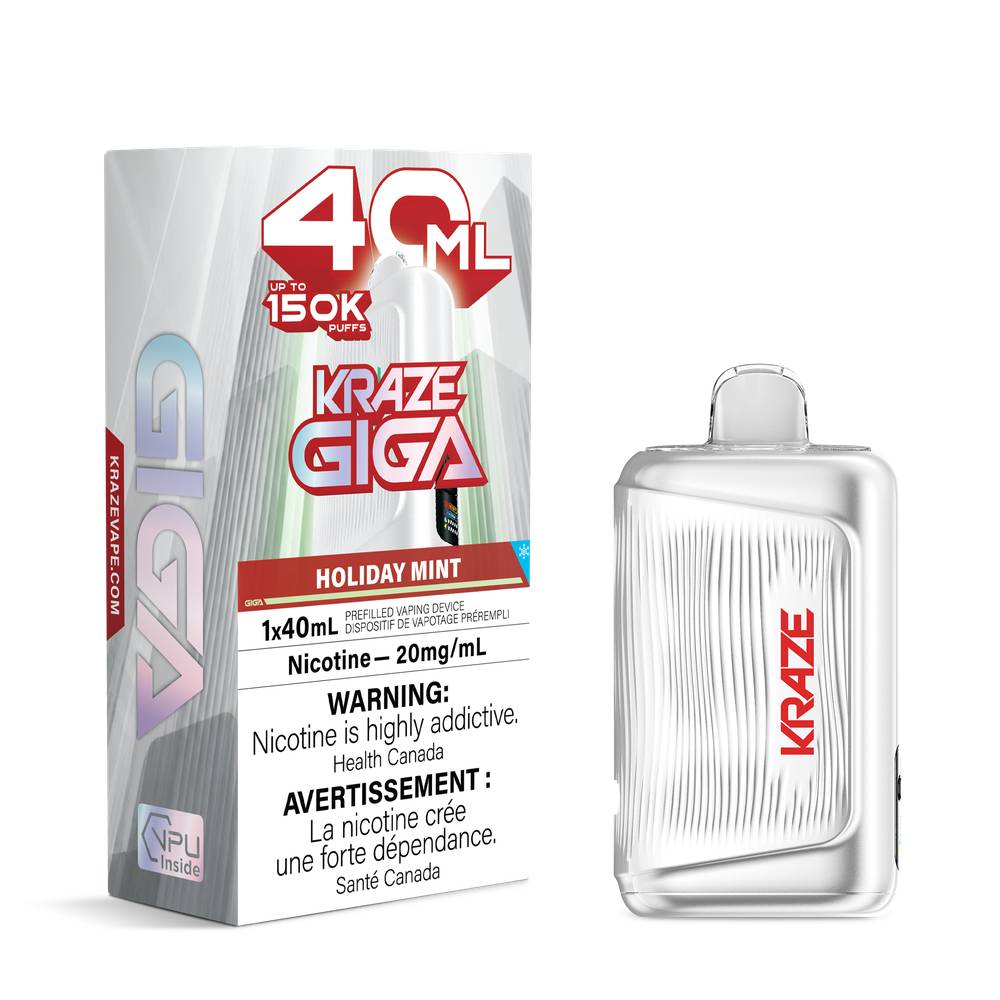 KRAZE GIGA 40ML 150K Disposable Vape – Holiday Mint