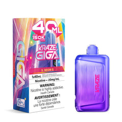KRAZE GIGA 40ML 150K Disposable Vape – S. Neon G