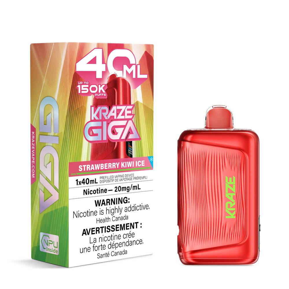 KRAZE GIGA 40ML 150K Disposable Vape – Strawberry Kiwi Ice