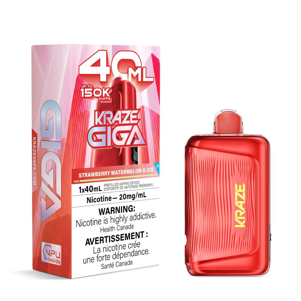 KRAZE GIGA 40ML 150K Disposable Vape – Strawberry Watermelon G Ice