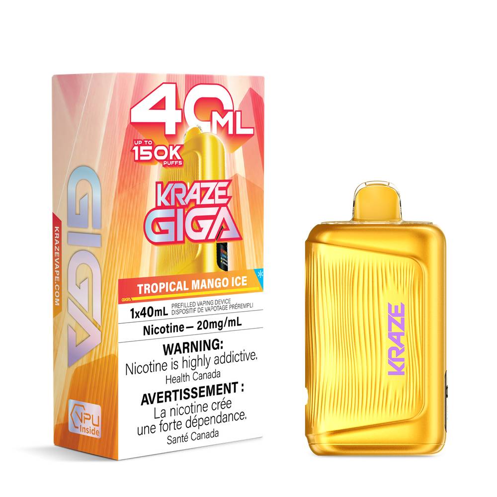 KRAZE GIGA 40ML 150K Disposable Vape – Tropical Mango Ice