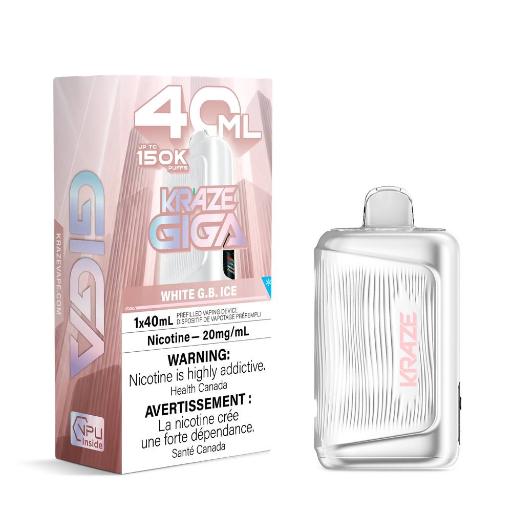 KRAZE GIGA 40ML 150K Disposable Vape – White G.B. Ice