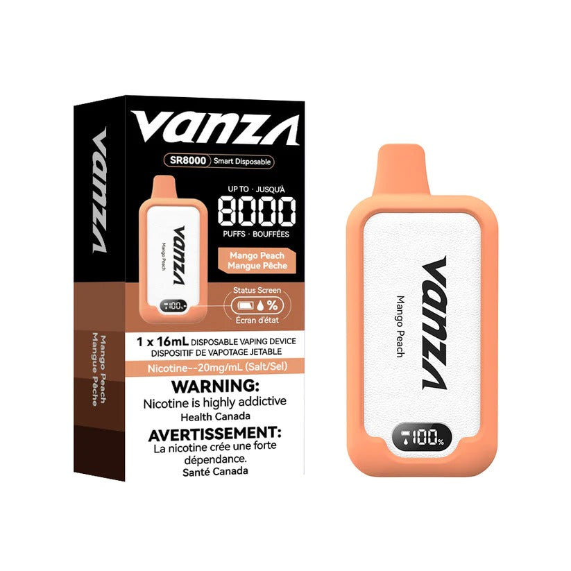 Vanza SR8000 Disposable Rechargeable Vape Mango Peach